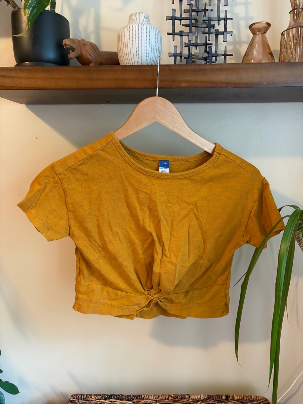 Old Navy Mustard Girls Crop Top Medium-8